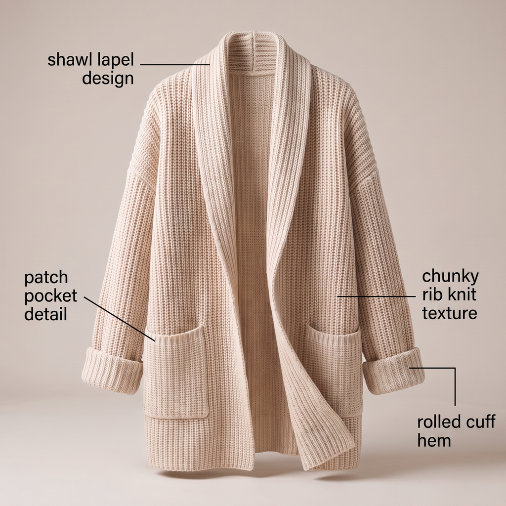 THALIRA WOOL CARDIGAN